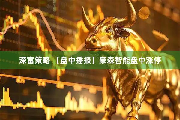 深富策略 【盘中播报】豪森智能盘中涨停